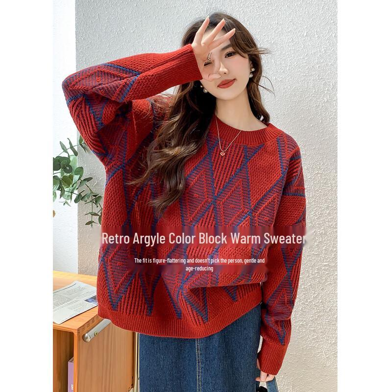 

Mokana Women s Stylish Long-Sleeve Knitted Sweater One Size