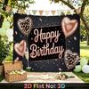 Party Backdrop Happy Birthday Birthday Rose Heart Photo Booth Background Front Door Decor