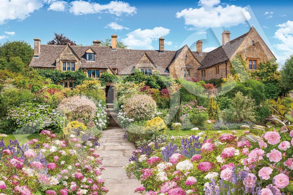 Epoch 1000 Piece Jigsaw Overseas Cotswold Flower Gardens England X 75 Comes with and Score EPOCH Puzzle, Landscape, - (50 Cm) 09-057s, Glue, Spatula,