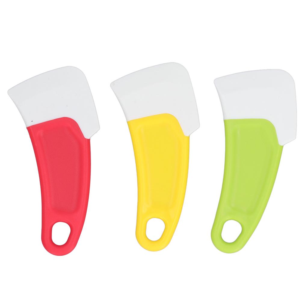 3pcs Silicone Pan Scraper Dish Cleaning Spatula Non Stick Reusable Curved  Kitchen Pan Pot Clean