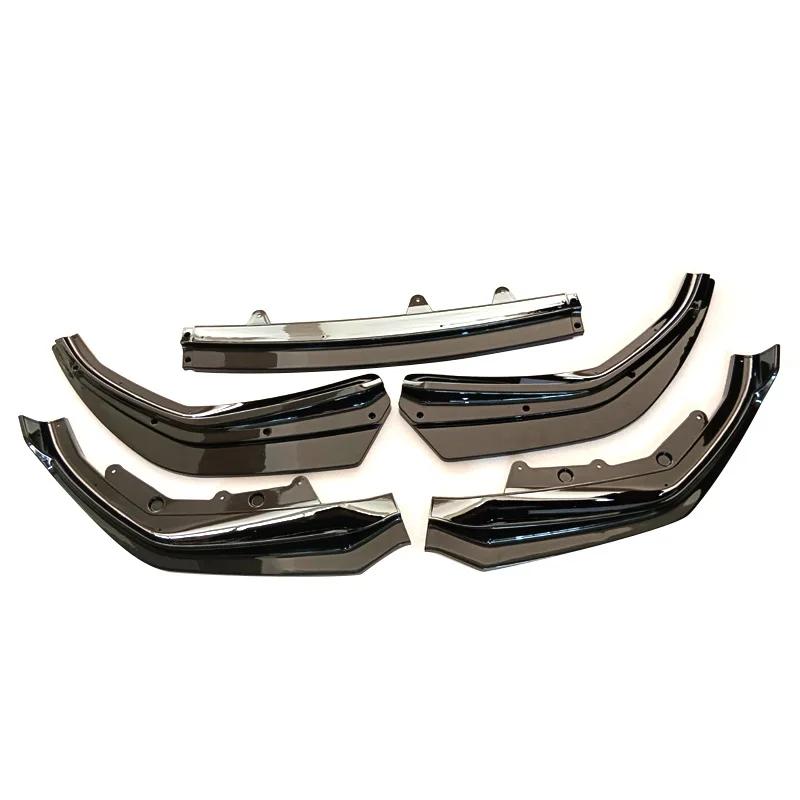 For For BMW 3 Series G20 G21 G28 M-Pack 2019 To 2025 5PCS High Quality ABS Front Bumper Lip Spoiler Body Kit Glossy Black