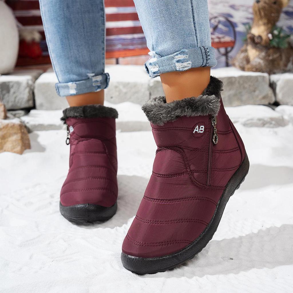 Women's Waterproof Snow Boots - Non-Slip, Warm, Plus Size 44 Outdoor Cotton Shoes