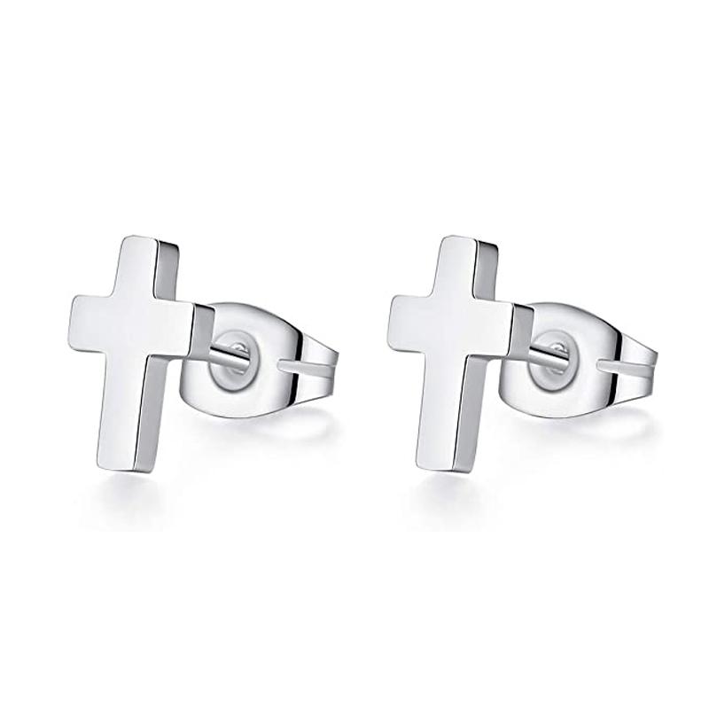 1 Pair Different Types Shape Unisex Silver Color Stainless Steel Piercing Earring For Women Men Punk Gothic Barbell Earring