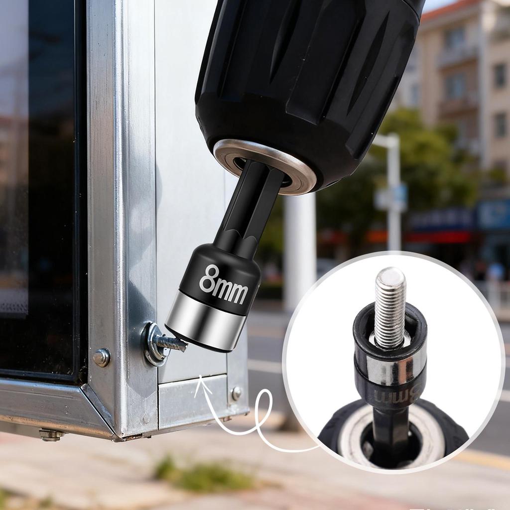 Stainless Steel Hexagonal Shank Socket Reducer Sleeve Wrench Adapter Spanner Power Drills Converter Ratchet Socket Batch Header