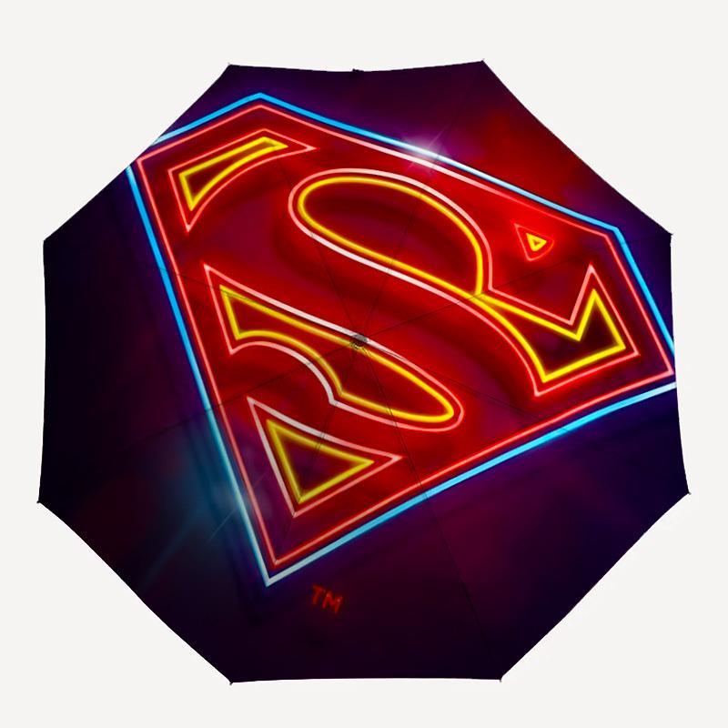 1pc Superhero Neon 8-Ribs Sturdy Frame, Automatic Open/Close, Durable & Colorful Ideal for Beach, Travel, And All Seasons10002