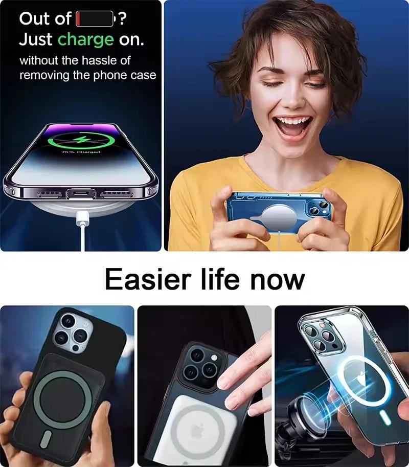 1-5 ks Kovová deska Samolepicí kroužek Pro Magsafe Bezdrátová nabíječka Pro iPhone Samsung Mobilní telefon Magnetický držák do auta Univerzální