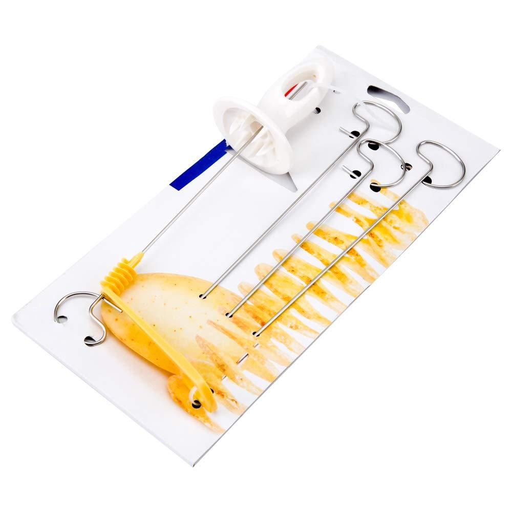 

Спиральная нарезка для картофеля, переносной вращающийся шампур для барбекю, нержавеющая сталь, кухонные аксессуары, инструмент для гриля, товары для кемпинга Slicer Set A