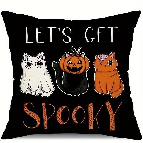 Halloween Pillowcases: Trick Or Treat, Spooky, Happy Halloween, Sofa Cushion Cover Gift