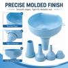 5Pcs/Set Plastic Kitchen Funnel Set Filling Funnels  for Oil Beverage Jam and Liquid Transfer