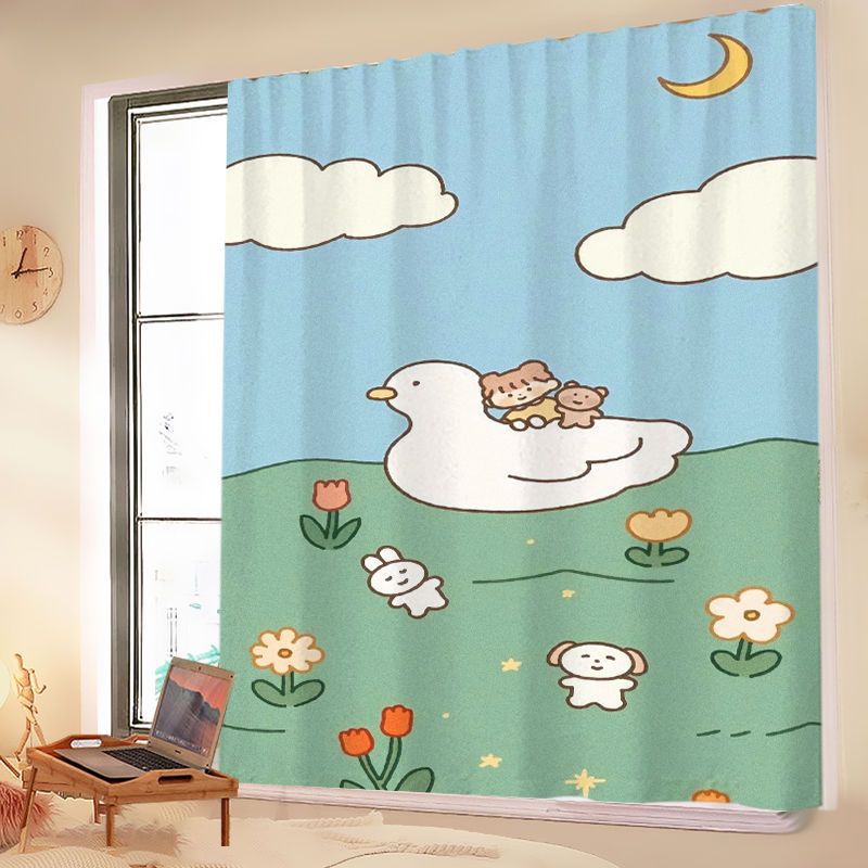 Velcro Curtains, Wind Self-Adhesive Type, No Punching, Easy Installation, Room Bedroom Decoration, Blocking Curtains, Small Curtains