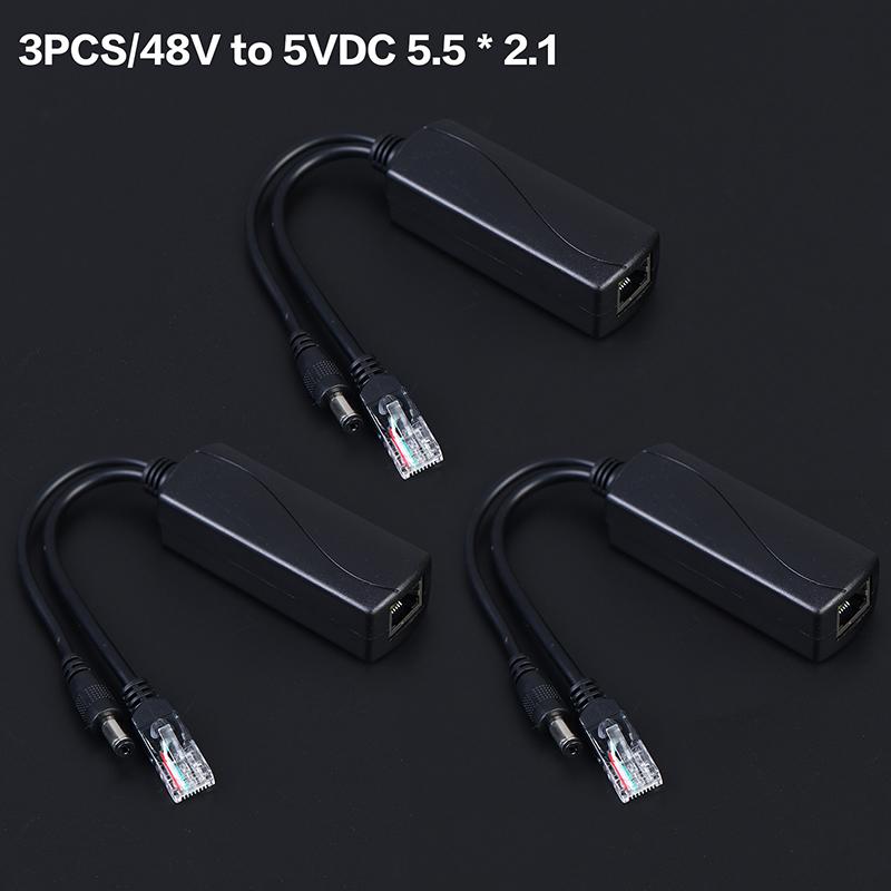 DC48V To 5V Micro USB POE Splitter POE Connectors Adapter Cable Splitter IP Camera Power Supply Module Ethernet 100M