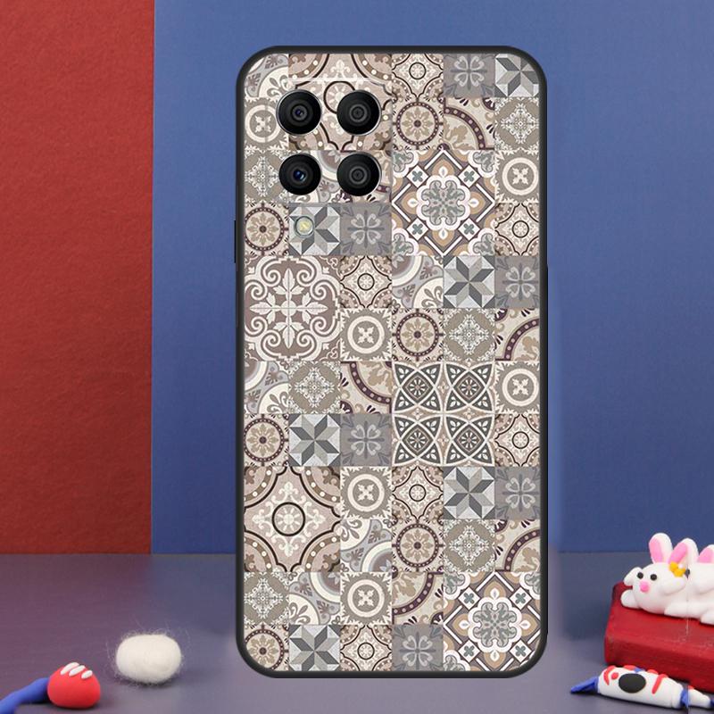 Boho Tile Mosaic Aesthetic Case For Samsung Galaxy M13 M53 M06 M16 M31 M11 M35 M55 M15 M56 M36 M12 M32 M52 M14 M34 M54
