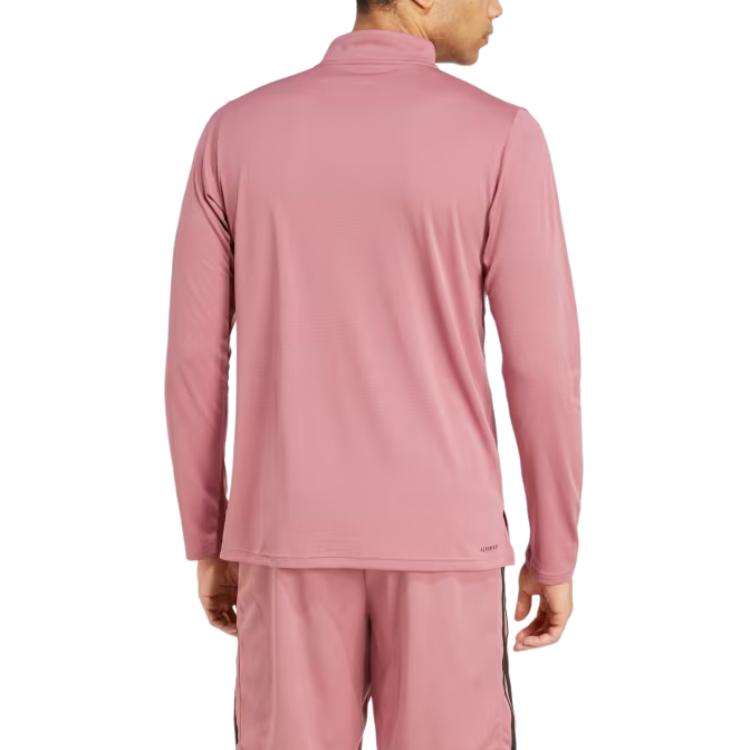 adidas Train Essentials Comfortable Moisture-Wicking Knit Top Men Tops Deep-Red IW3394
