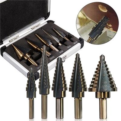 5PCS HSS kobalt s viacerými otvormi, 50 veľkostí, sada nástrojov pre stupňovité vrtáky