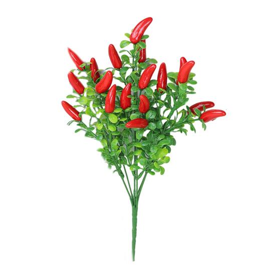 

Поддельное зеленое растение, довольно устойчивое к атмосферным воздействиям, долговечное, имитация вишневого перца, домашний декор A