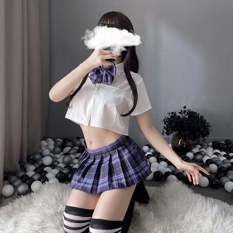 Sexy Sexy Student Dress Jk Uniform Pleated Skirt Seduction Cute Plaid Suit Sailor Role Performance