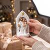 Holy Family Christmas Decor Religious Figurine Resin Sculpture of Mary Joseph & Tabletop Figurine Baby Jesus Hand-Painted Christian for Home,