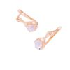 Exquisite Russian Purple Gold Zircon Round Zircon Earrings Rose Gold Colored Gold Fresh And Sweet Temperament Earrings
