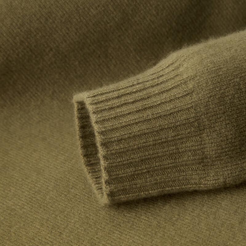 FIRS Men's Round Neck Wool Cashmere Blend Sweater