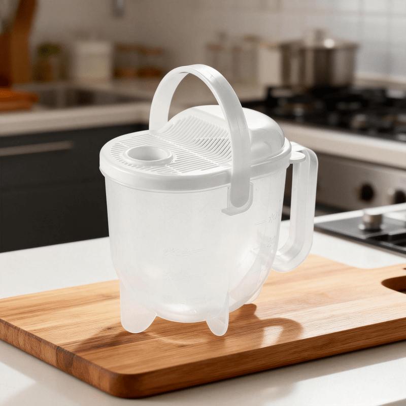 Hand-Free Rice Washing Tool Household Draining And Rinsing Device Creative Kitchen Gadget for Home Use Lazy Person'S Rice Washing Sieve