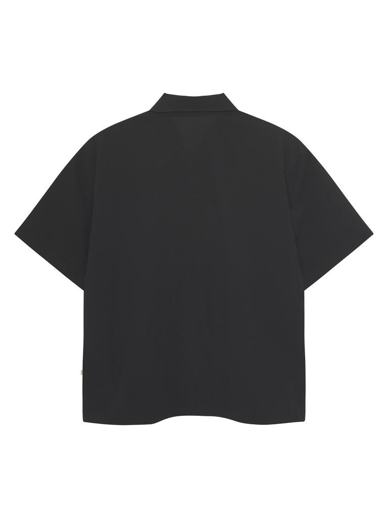 NORDISK Seersucker Short Sleeve Shirt - M_Black