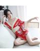 Meihuo Plus Size Japanese Kimono Lace-Up Temptation Set
