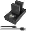 HOSAN Genuine Compatible 2 Pieces USB Charger Compatible Models Olympus Mark Mark 1 BLS-5/BLS-50 + BLS5/BLS50, OM-D E-M10 III, OM-D E-M10 II, OM-D