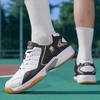 Professional Men Women Leather Badminton Shoes Couple Anti-Slip Training Sneaker Lightweight Tennis Shoes Volleyball Sport Shoes