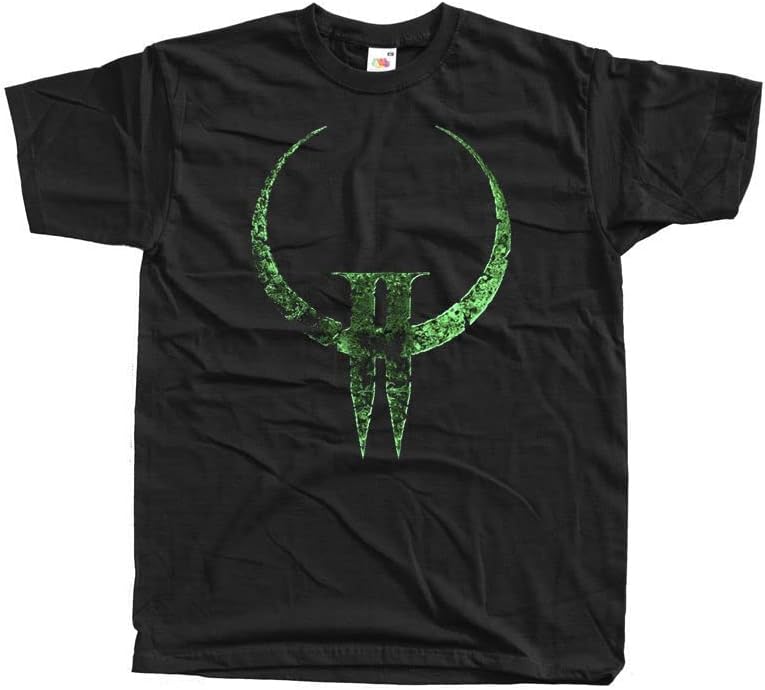 Quake 2 Logo Game T Shirt Black White Sizes from S to 5XL L чёрный