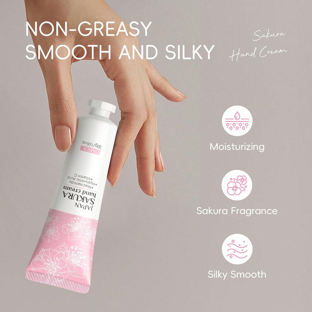 1pc 30g Japanese Sakura Hand Cream, Anti-Wrinkle And Whitening Hand Cream, Moisturizing And Anti-Cra