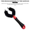 3Pcs Portable Bike Chain Brush Multi-functional Bicycle Cleaning Kit Chain Scrubber  Mountain Bike