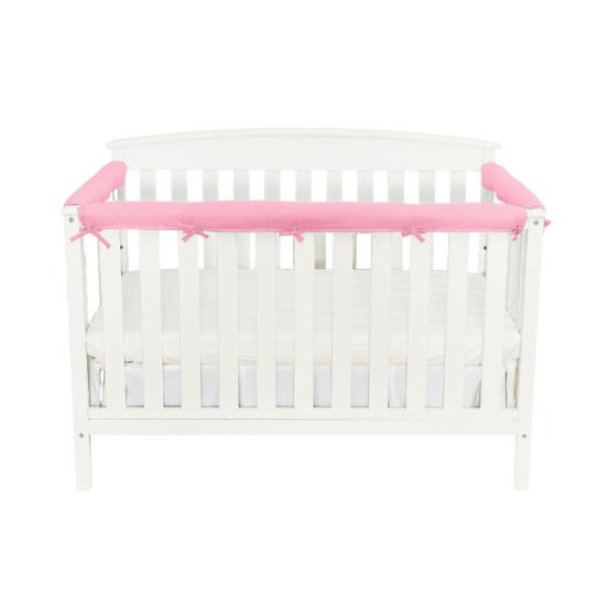 3Pcs Bumper Strip Crib Edge Protector Thick Padding for Baby Head And Teeth Protection Soft Baby Crib Teething Rail Guard Cover Baby Nursery Bedding