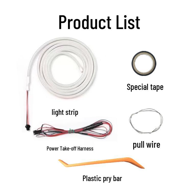 Car Trunk Ambient LED Light Strip: No Wiring, Automatic Induction Tail Box Decoration.