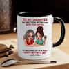 Ceramic Mug for Daughter Personalized Coffee Cup with Non-Slip Handle High-Temperature Fired Multi-Use Gift for Mother's Day Birthday Christmas