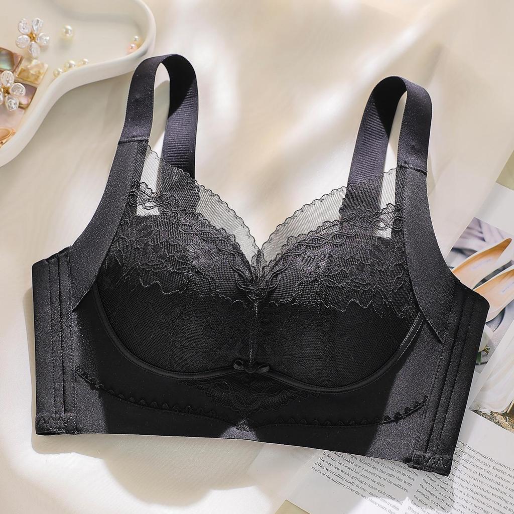 Lace Push-Up Bra for Women - Sexy, Comfortable, High Side Coverage, Adjustable Massage Fit