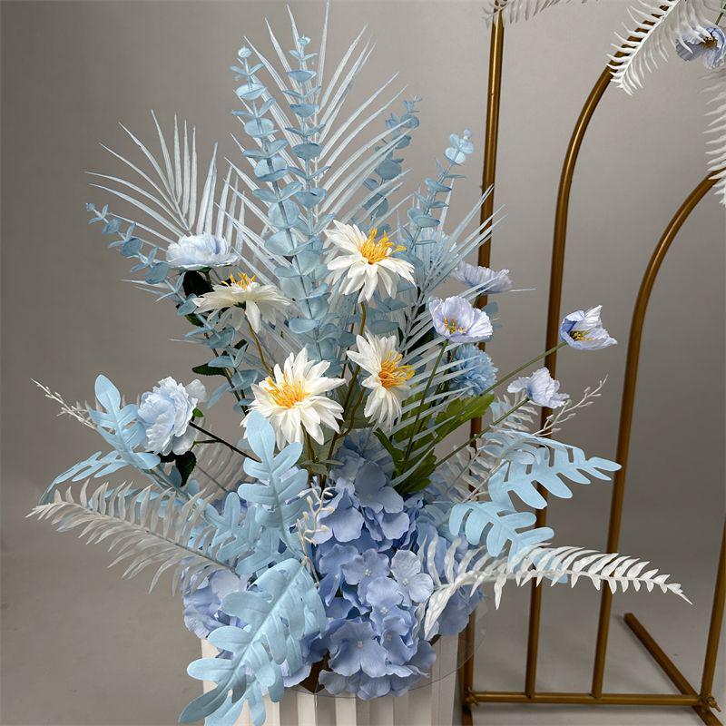 Wedding Floristry: Simulated Flower Scene Arrangement with Seven Optional Colors for T-Stage and Aisle Decoration