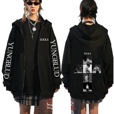 Yungblud IDOLS Albumturné Dragkedjefleecejackor Herr Dam Mode Hip Hop Tröjor Rock Vintage Dragkedjefleecejackor Jackor Rockar