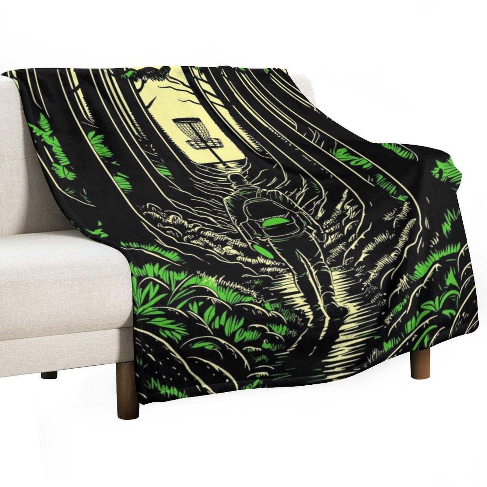 

Disc Golf Forest Course Wilderness Golfer Sunset Throw Blanket Flannel Fabric Bed Fashionable Comforter Kid S Blankets 30x40in