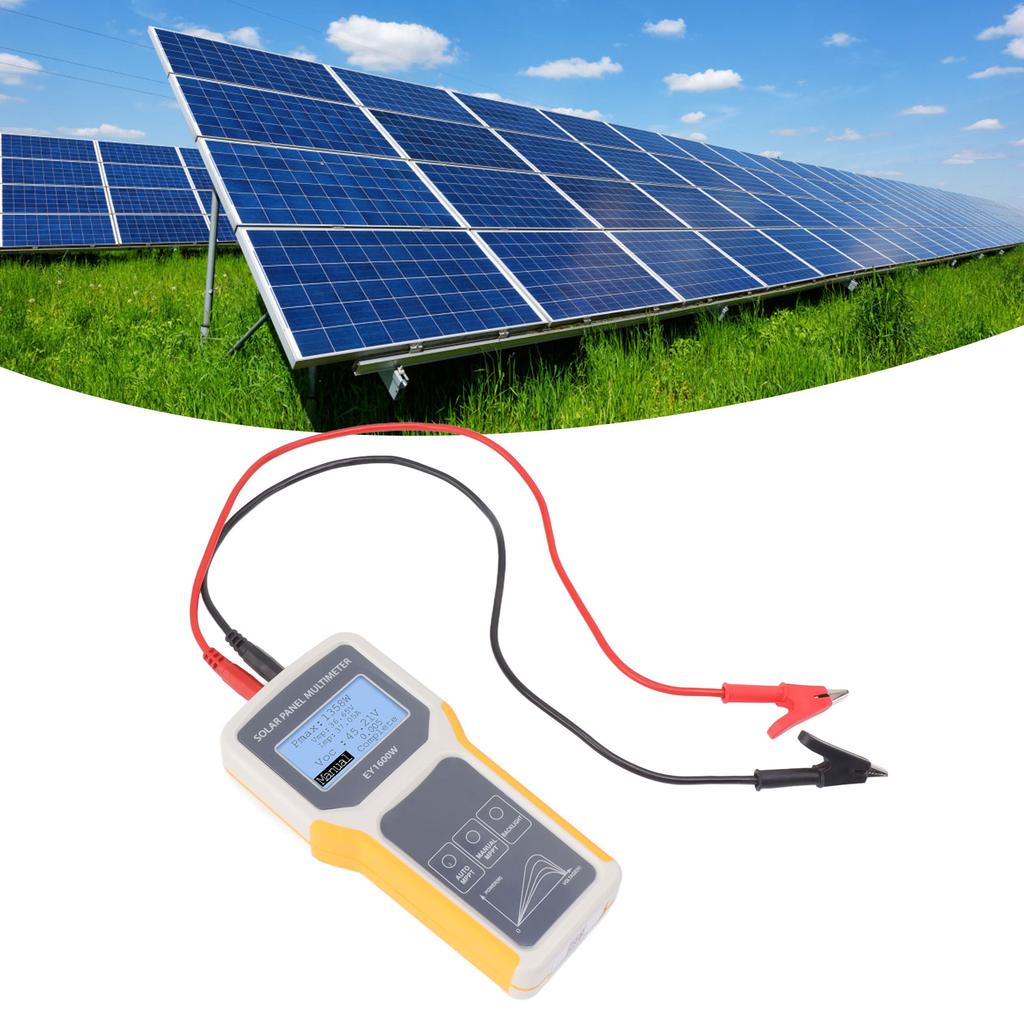 Solar Panel MPPT Tester Photovoltaic Multimeter with Backlight MPPT Open Circuit Voltage Tool for Solar PV Testing