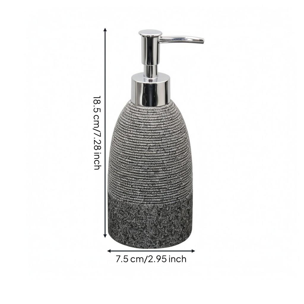 Resin Countertop Dispenser Bottle with Handaction Pump Ergonomic Frosted Soap