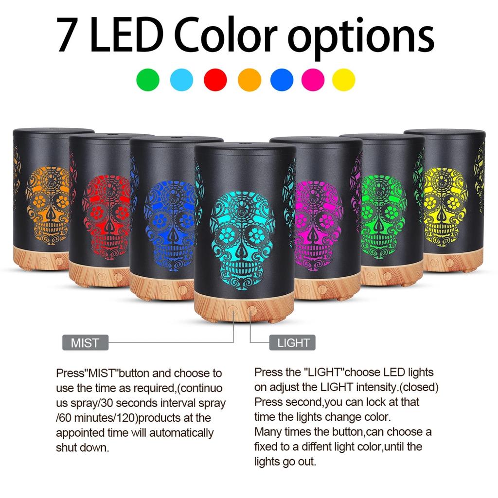 Classic White Essential Oil Aromatherapy Diffuser Electric Air Humidifier With 7 Color Led Lamp Carved Butterfly Aroma Diffusor