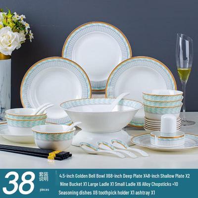 Ru Han Jingdezhen Lan Wei Keramisk Matservis