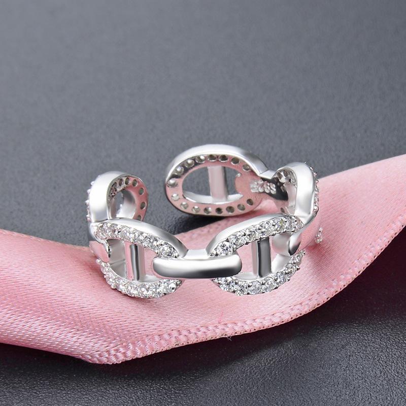 Lindon Classic 925 Sterling Silver Zircon Ring Ladies Jewelry Wedding Promise Party Gift