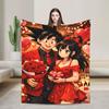 Black  White Goku Dragon Ball Flannel Blanket  Soft Durable Bedding Throws For Couch Bed Picnic Bedspread Sofa Bed Cover