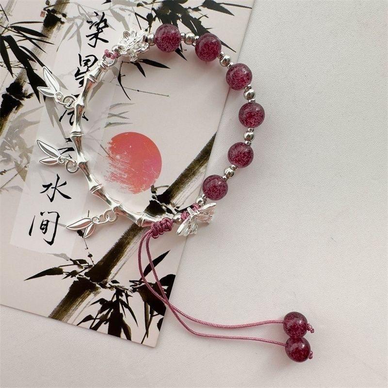 

Half bracelet, bamboo butterfly bracelet, women s handmade bracelet, high-value student antique senior bracelet.