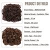 MERISIHAIR Natürliche lockige Chignon-Perücke für Damen, reine Farbe, synthetische Faser-Haarverlängerungen, geeignet für den täglichen Gebrauch auf Partys, Hochzeiten