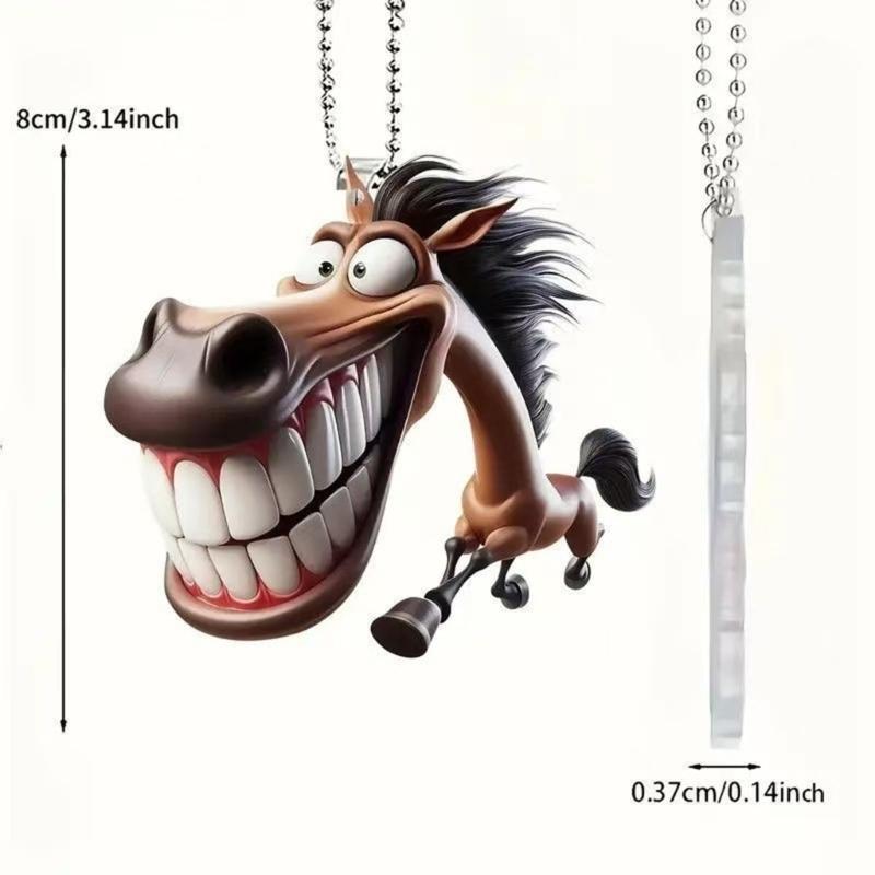 Decorative Horse Pendant Horse Ornament for Car & Homes Bright color That Resist Fading for Animal Theme Enthusiasts