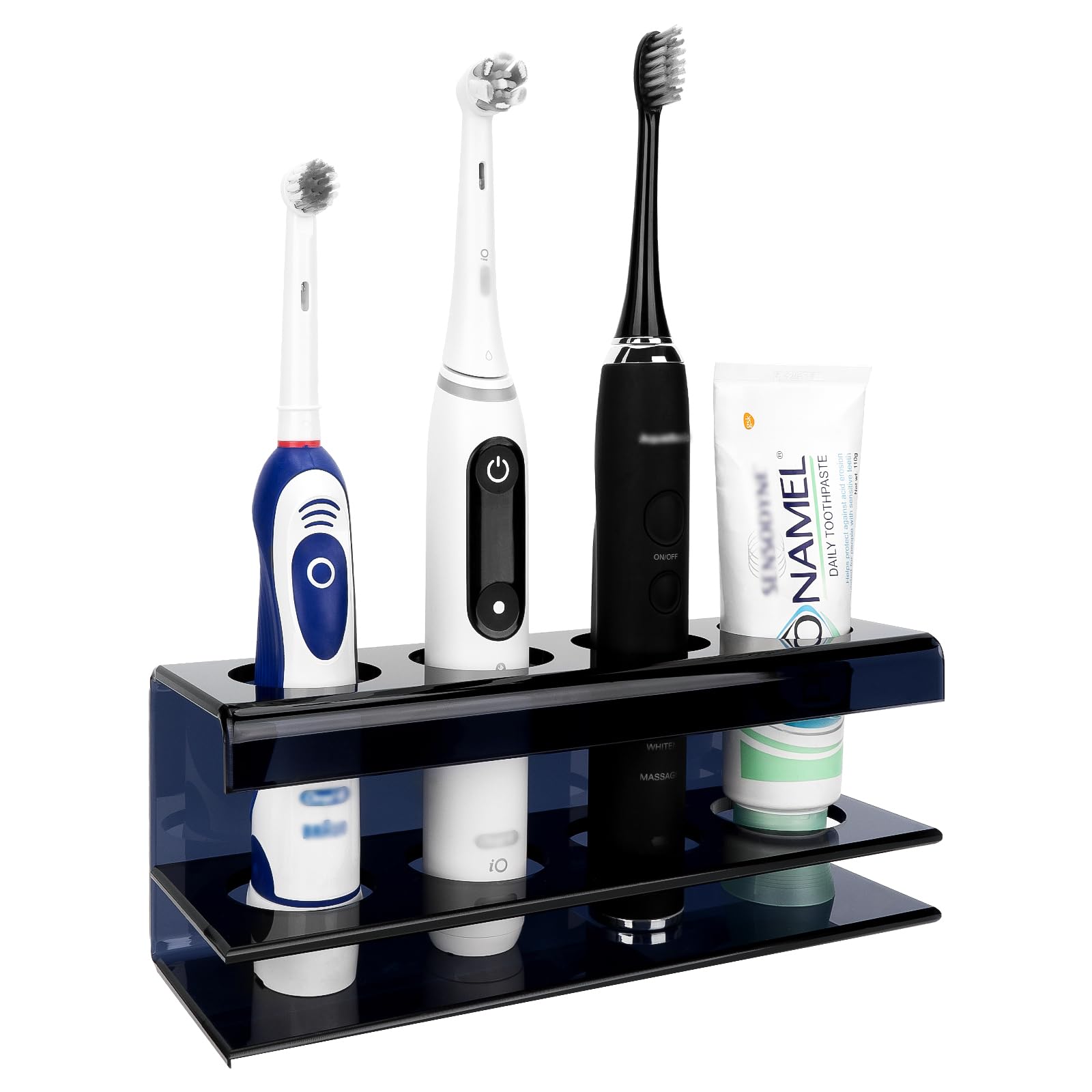 

Linkidea Акриловый настольный органайзер для электрических зубных щеток для душа, совместимый с сериями iO и Philips Sonicare 7AM2M чёрный