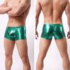Men Boxers U Convex Breathable Solid Color Smooth Surface Slim Fit Anti-septic Mid Waist Elastic Men Underpants for Daily Wear