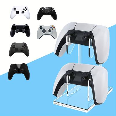 Universal Gaming Controller Stand - PS5/PS4/Switch/Xbox Elite & More. Compact Desk Mount for Vertical/Horizontal Display.